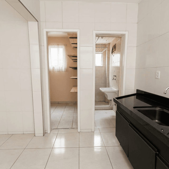 Vista panorâmica da cozinha